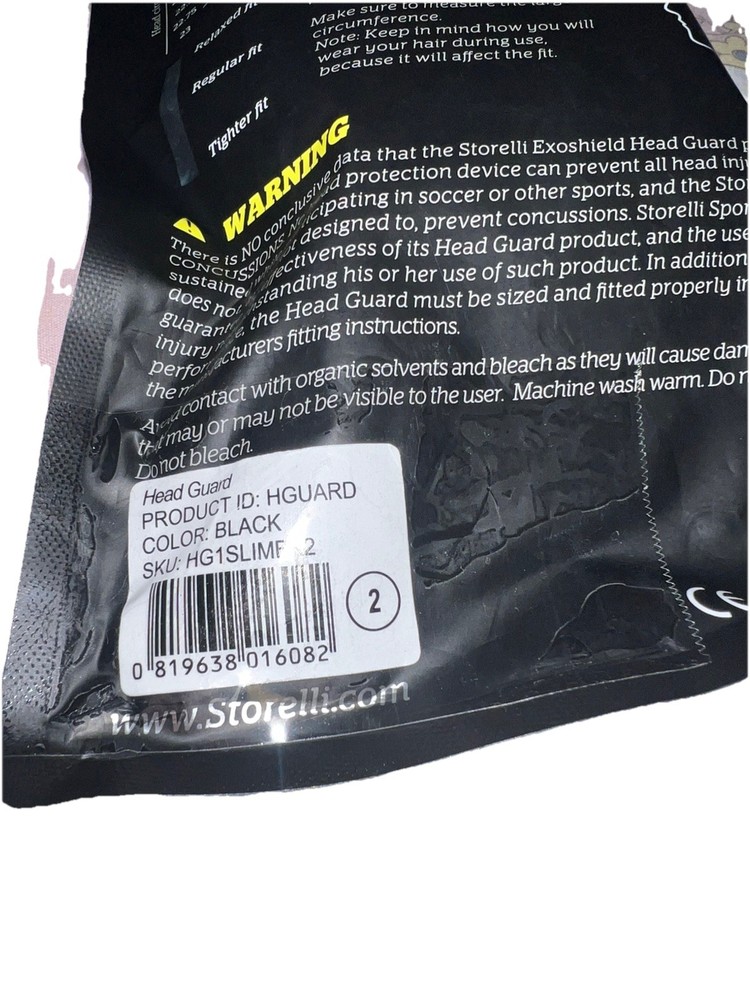 Storelli ExoShield Head Guard Protective Soccer Headgear slim, Size 2 Black