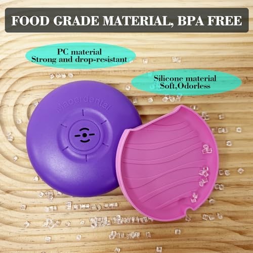 2 Pack Retainer Case,Aligner Case with Vent Holes, Compatible with Invisalign,