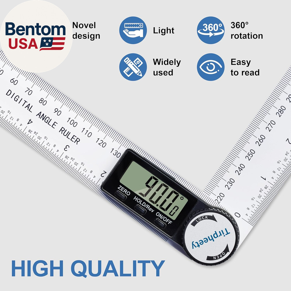Digital Angle Finder Protractor, 3Rd Generation Quick Display Angle Gauge Ruler,