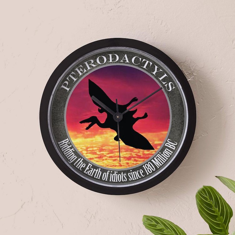 CafePress Pterodactyls 10" Wall Clock (228968883)
