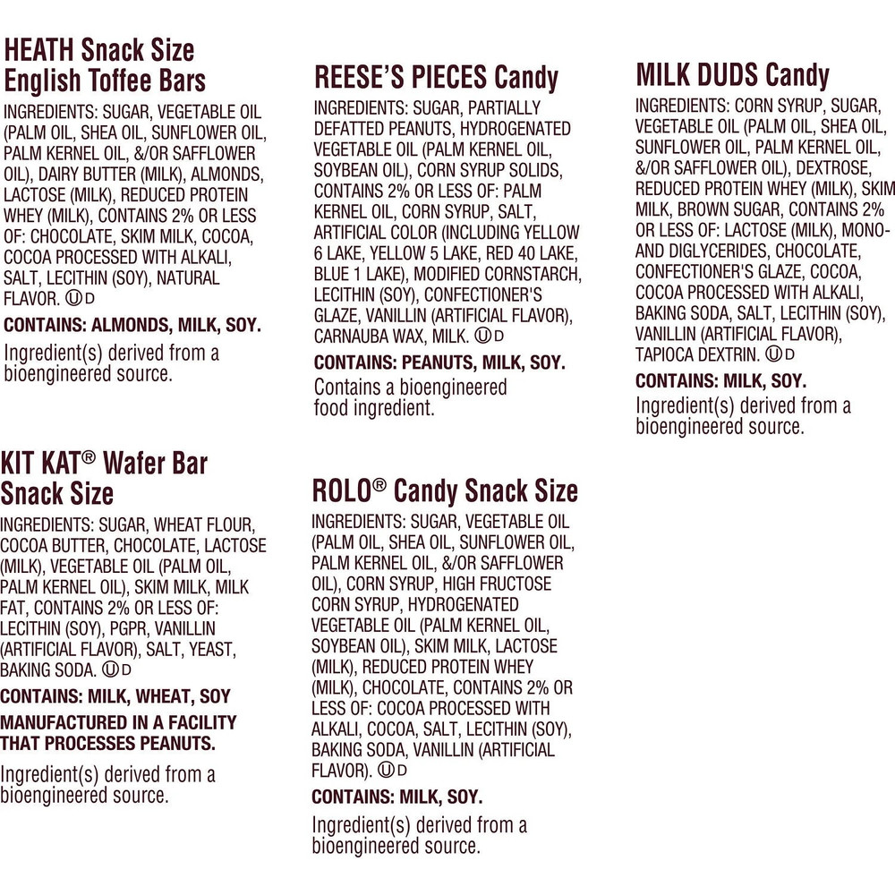 Hershey Assorted Flavored Snack Size Candy, Party Pack 33.08 oz