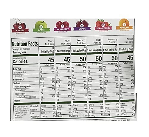 Variety Pack Fruit Leather Snacks - Cherry, Apple, Strawberry, Grape, Raspberry