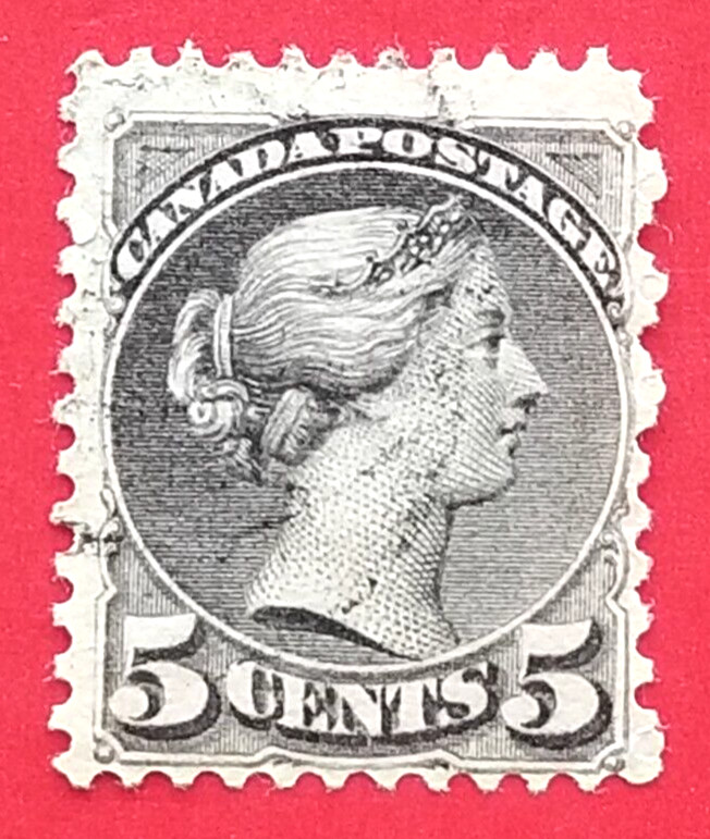 Canada Stamp #42 "Small Queen Issue - grey" Used