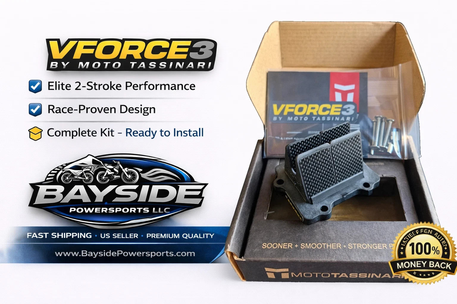 V-Force 3 Reed Valve Reeds V307A For Yamaha YZ250 1997 thru 2024 NIB