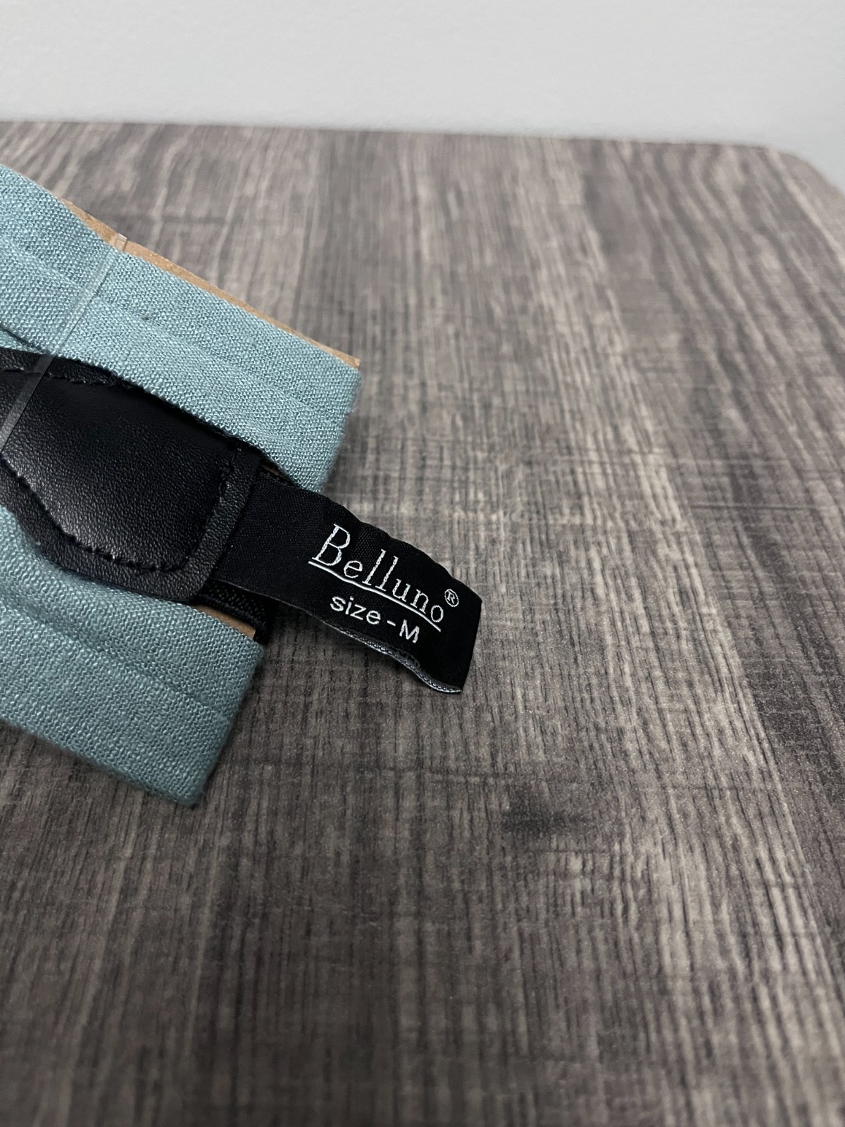 Belluno Boys and Youth Solid Suspenders Set Blue-Green M