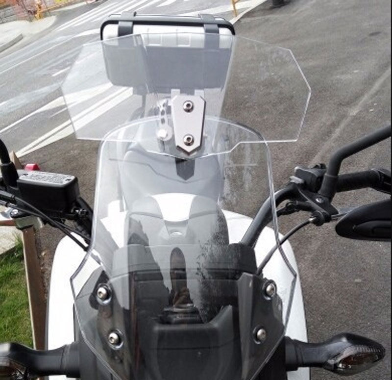 Adjustable Clip On Windshield Extension Spoiler Wind Deflector For Motorcycle