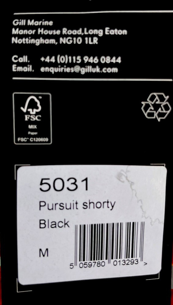 Gill Pursuit Shorty Wetsuit Medium (New)