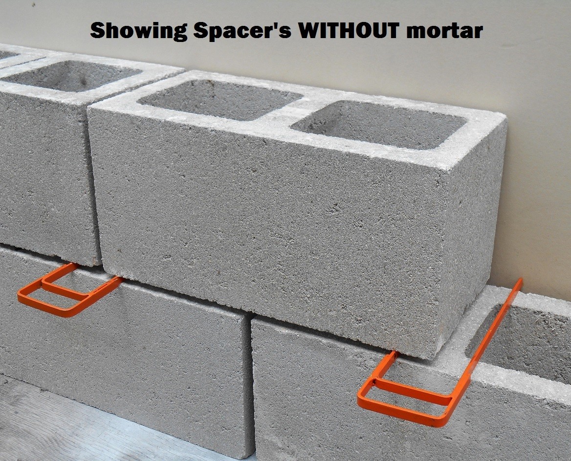 Masonry Fork & Compacting Trowel. Cement Block and Brick Joint Spacer Tool.