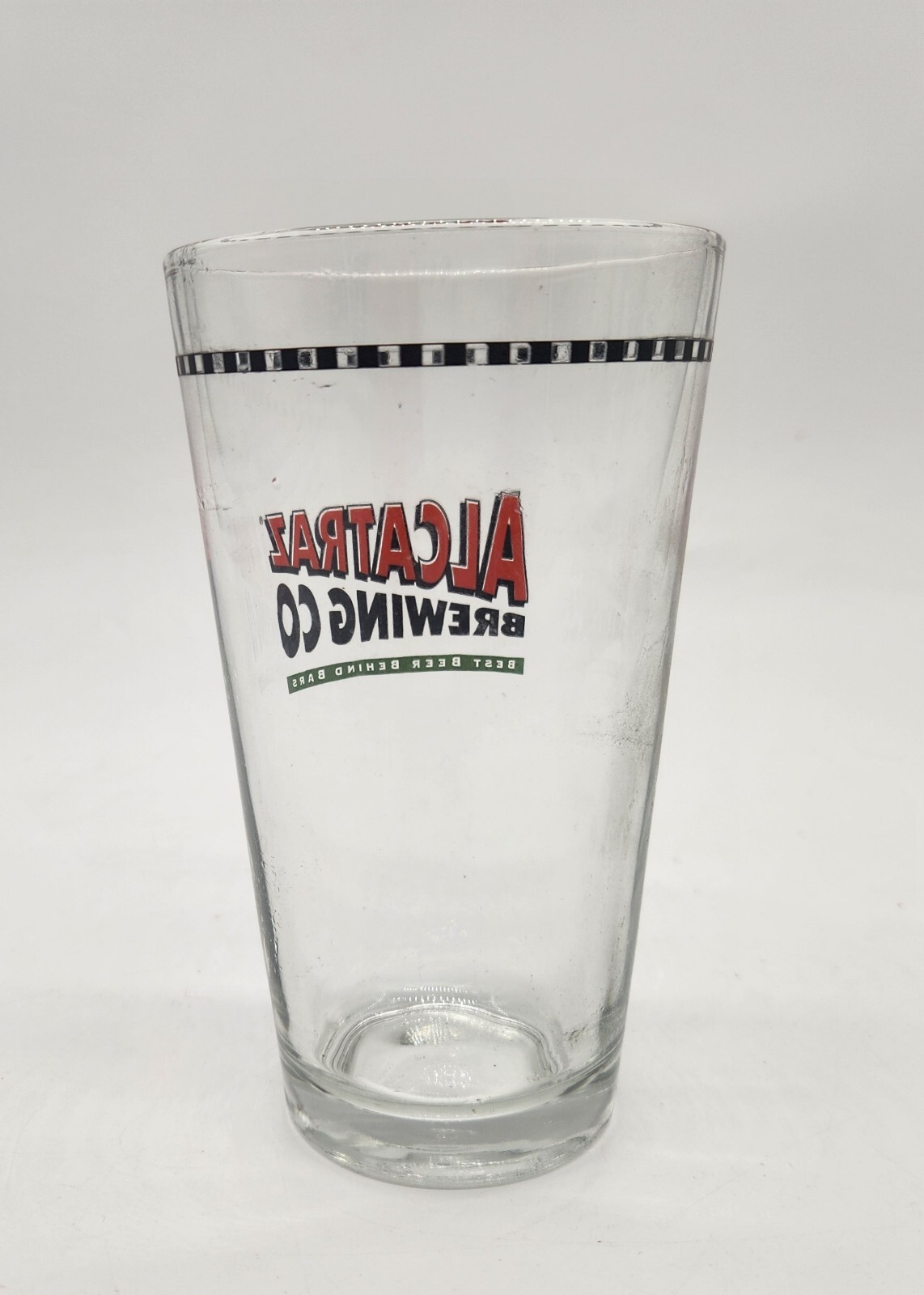 Alcatraz Brewing Company Glass "Best Beer Behind Bars" Glass Pint Beer Glass