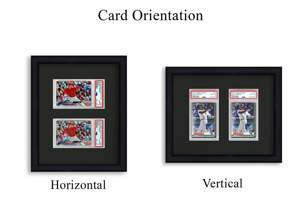 PSA Graded Card Frame Display Holds (18) Slabs Baseball, UV Protection (optional