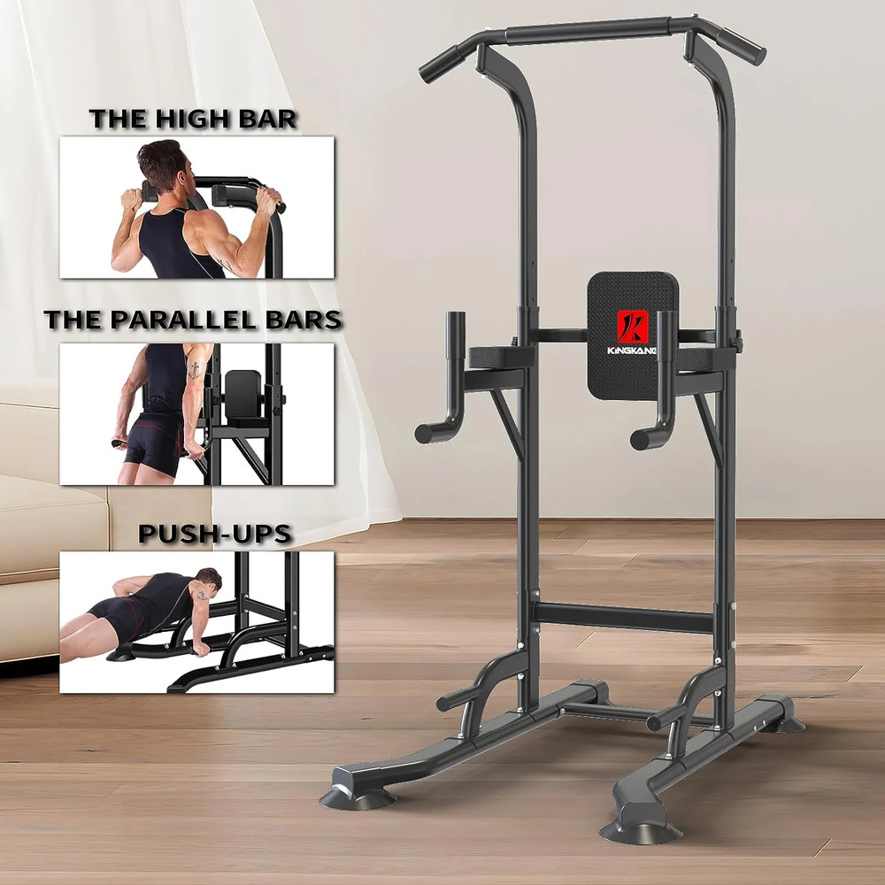 Home Gym Power Tower Station Workout Equipment Pull Up Bar Adjustable Height