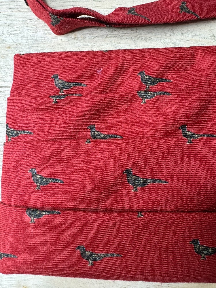 Duck Bow tie And Cummberbun Red