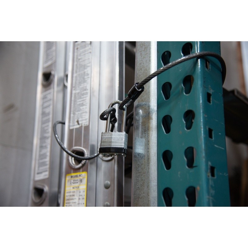 6ft Self-Coiling Steel Cable Lock Cut Resistant Security Bikes Toolboxes Gates