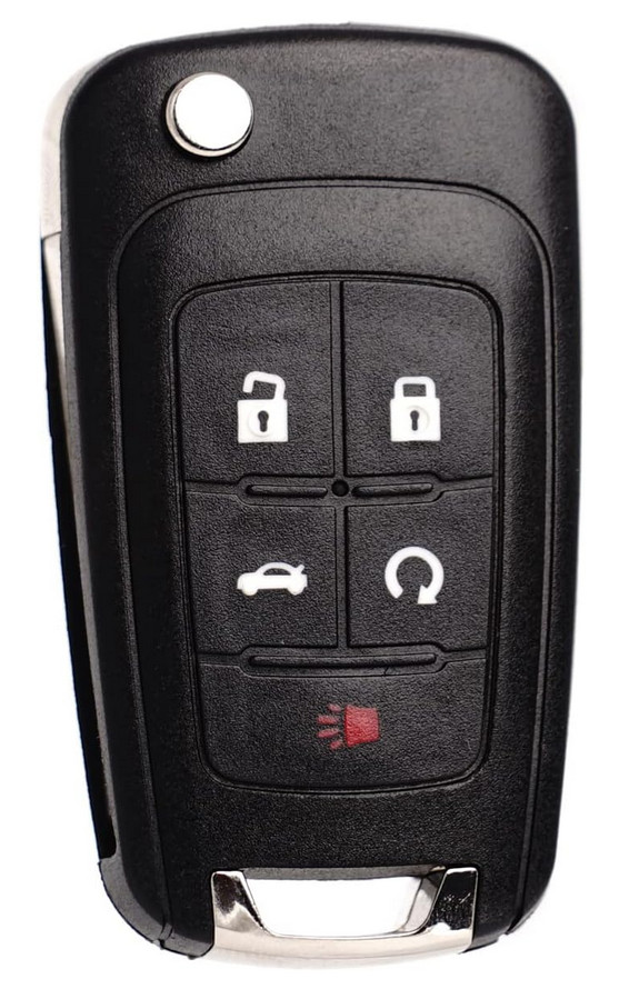 KEY CUT + Chevrolet Flip Remote Key 2010-2017 5 Buttons DIY PROGRAMMING