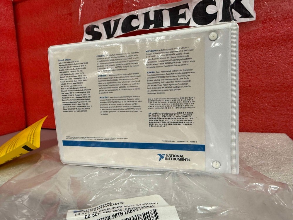 NATIONAL INSTRUMENTS 500908-960E SOFTWARE TOOLS DEVELOPER CD SET