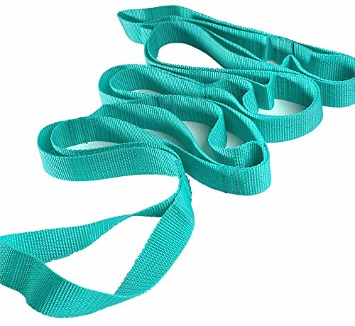 Yoga Strap Stretching Strap with Exercise Book Physical Therapy Equipment Str...