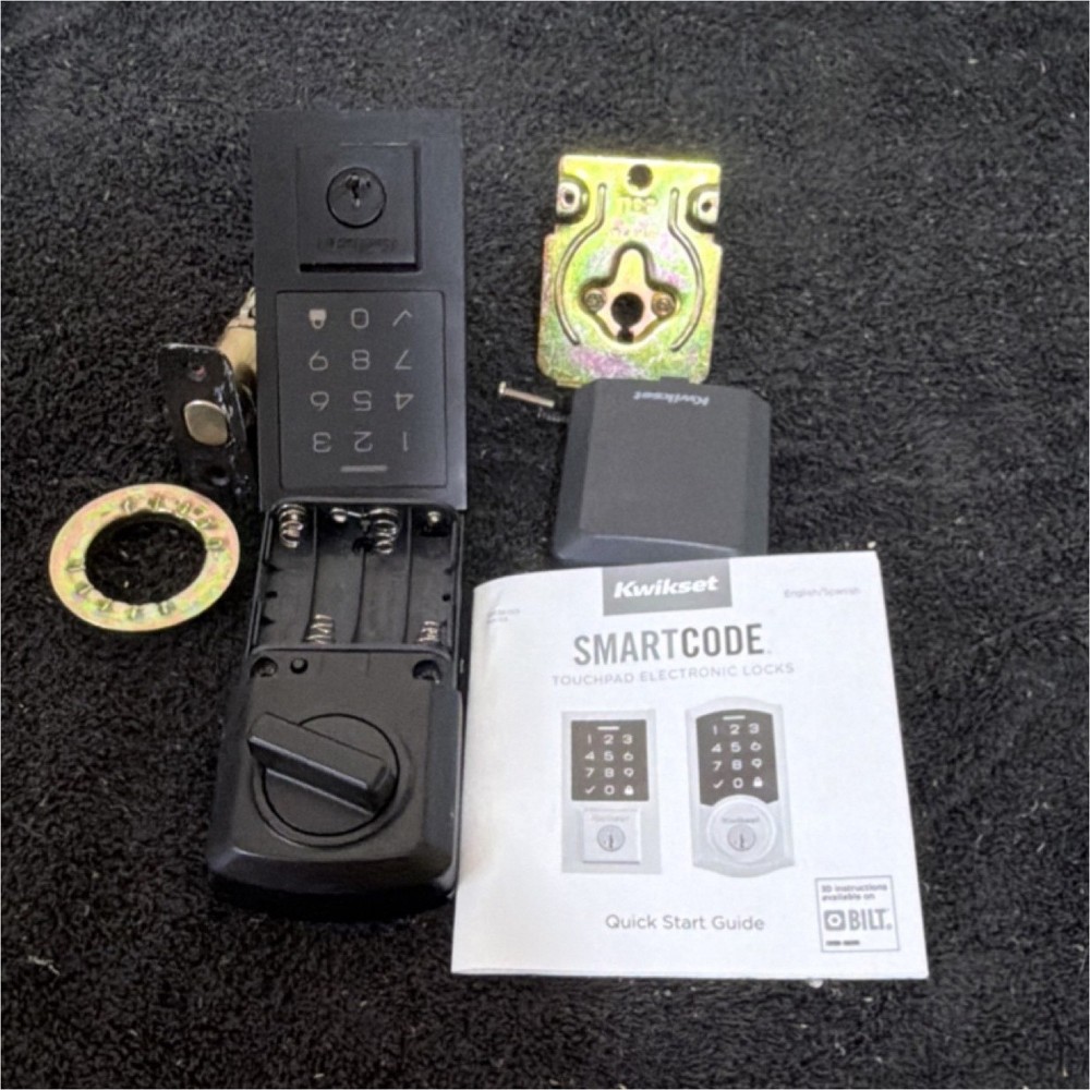 Kwikset SmartCode Keypad Smart Lock Electronic Deadbolt Black Matte Finish