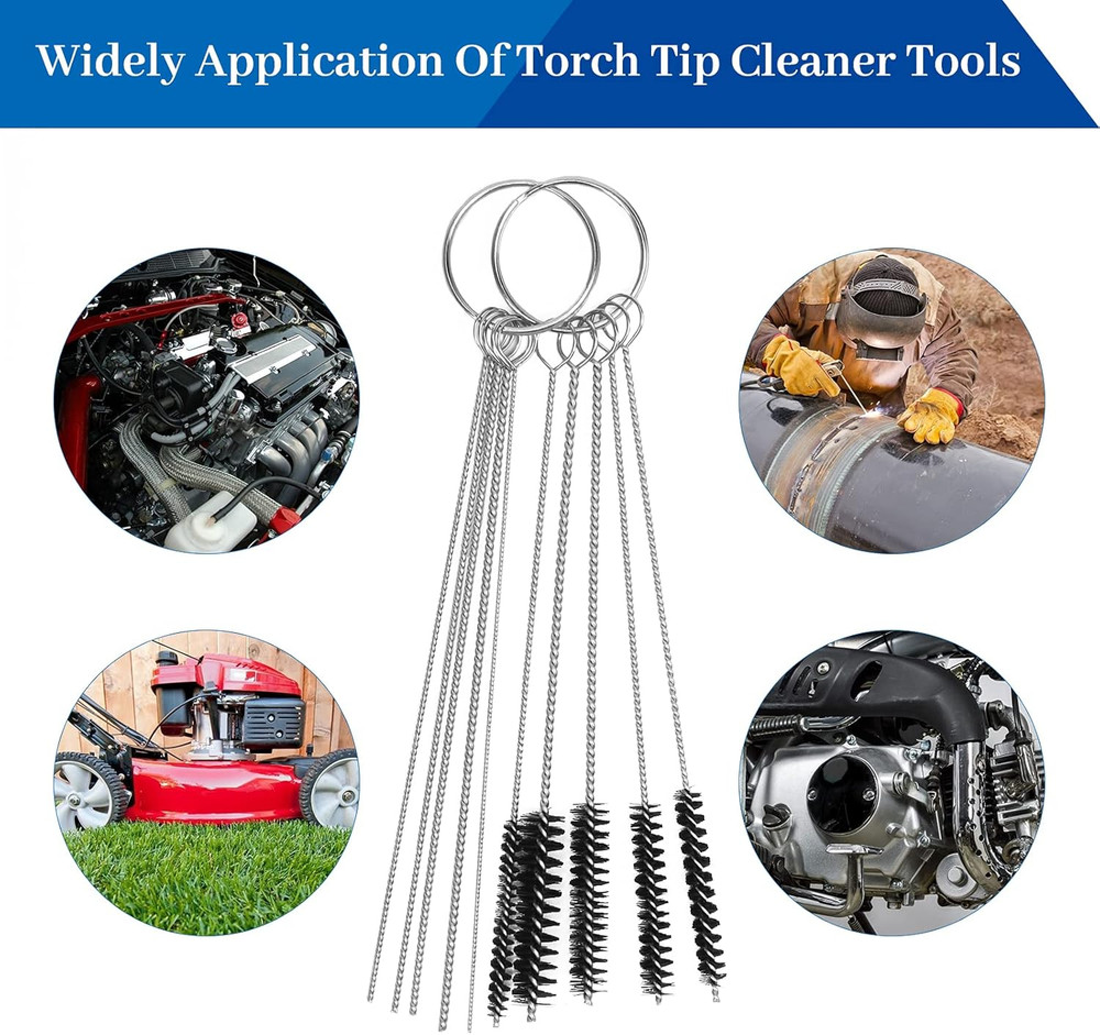 4 PCS Torch Tip Cleaner Set, Welding Torch Tip Cleaner with Drill Bit Torch Tip