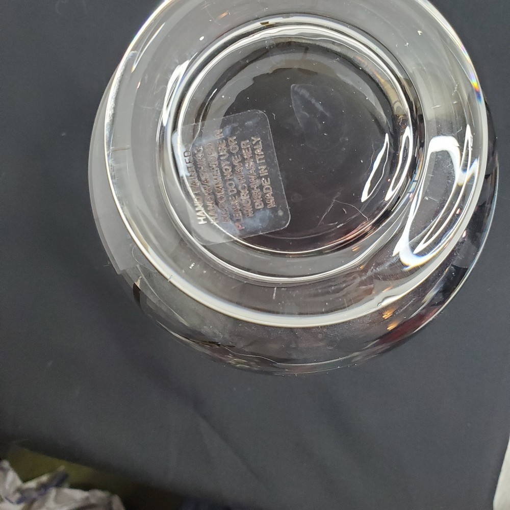 Glass Vase With Leaf Prints
