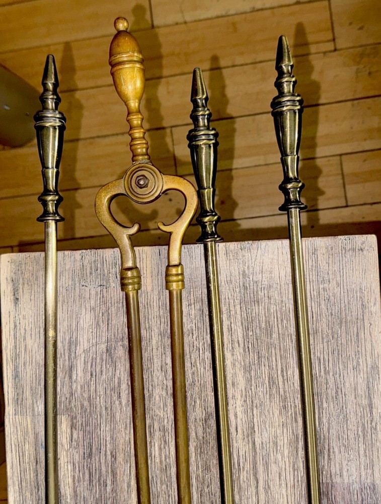 Vintage Second-Hand Four Piece Fireplace Tools