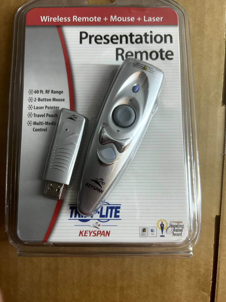 Tripp Lite Presentation Wireless Remote Control, Silver, 60-ft Range PR-US2 new