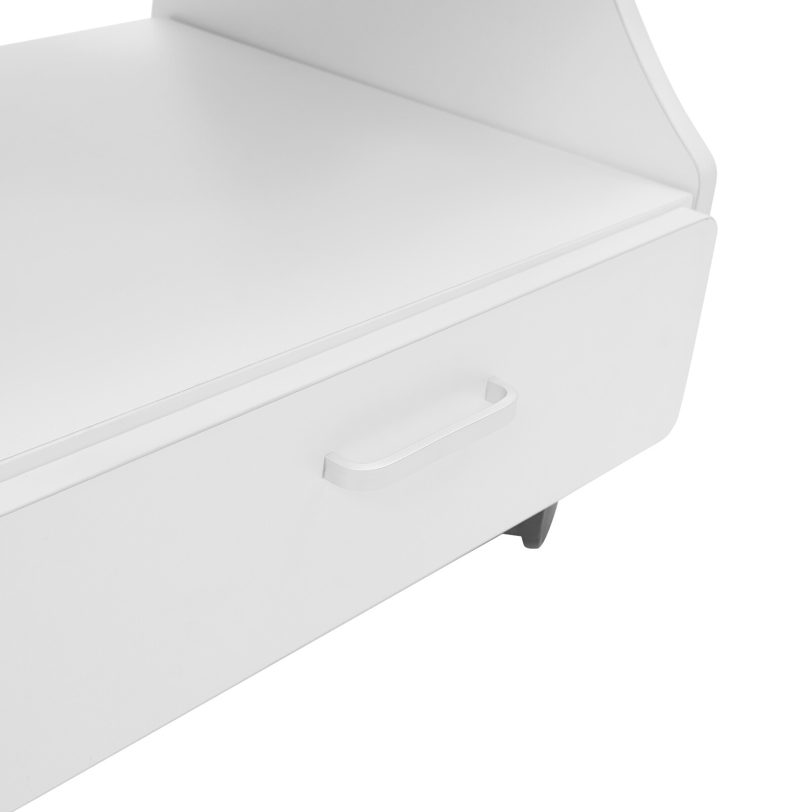 Portable Esthetician Trolley Cart Salon Nail Foot Trolley Cart 52*41*55cm White