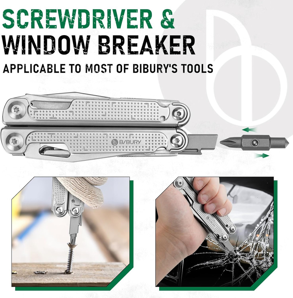Multitool Pliers Spare Parts Kit, Replaceable Wire Cutter, Screwdriver & Window