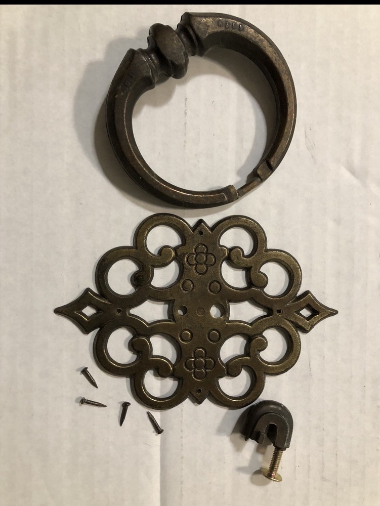 Vintage Nickel Plated Ring Pulls Decorative Cabinet Hardware Pulls