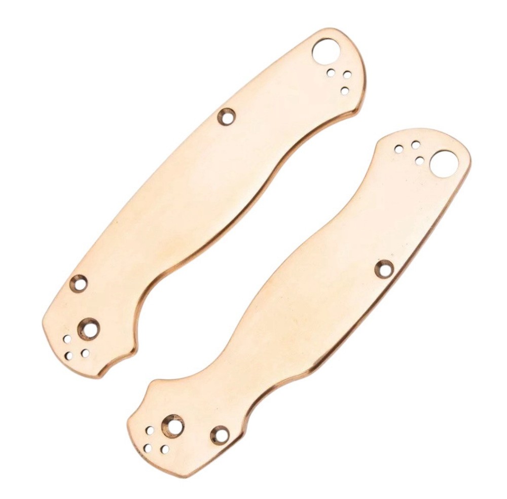 Scikio Custom Spyderco PM2 Paramilitary 2 Bronze Handle Scales