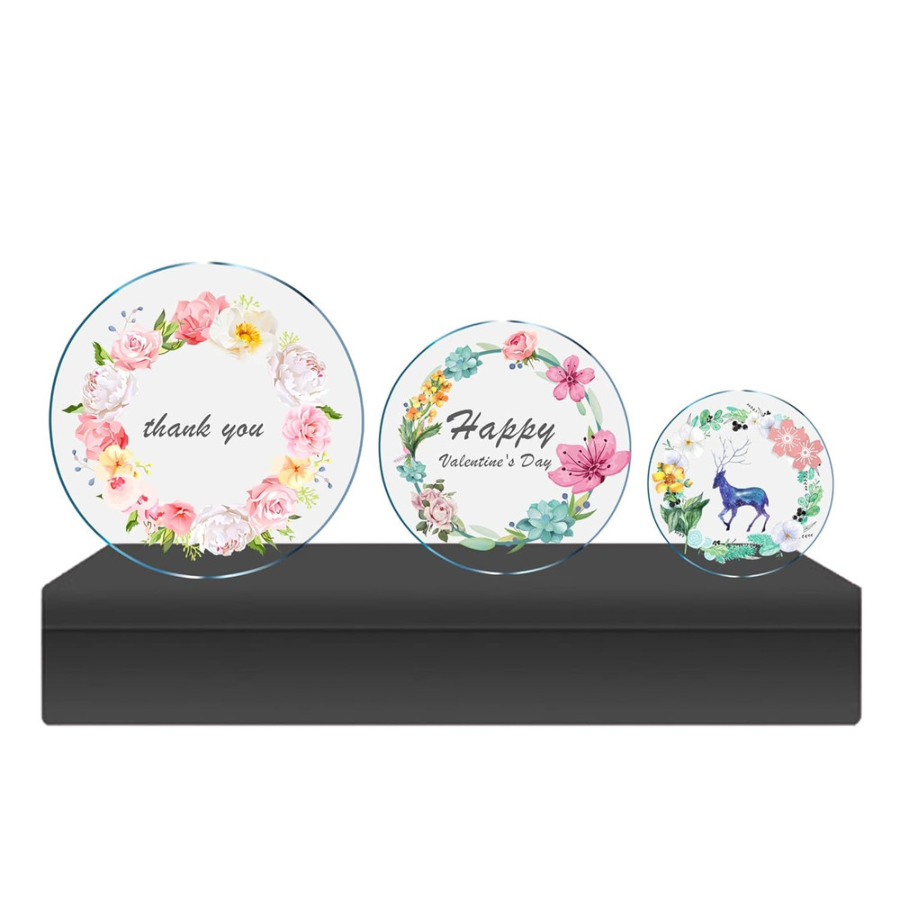 Clear Acrylic Circle Discs 8 Inch 1/8 Round Plexiglass Sheet 2 Pack