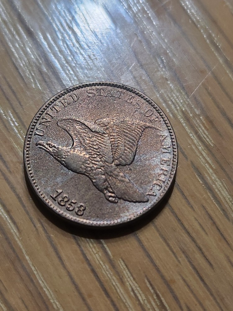 1858 Flying Eagle Cent Large Letters Beautiful High Grade Coin