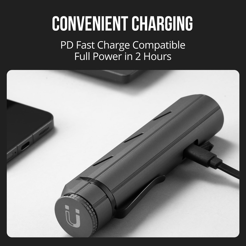 Multipurpose EDC Flashlight 3500LM Dual Light with Magnetic Base - IP68 Water...