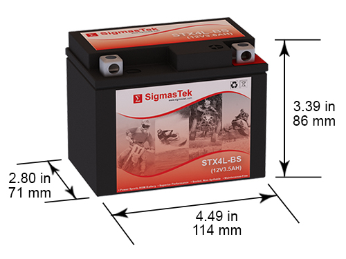 STX4L-BS Battery Replacement for Yamaha TTR125E/LE Electric Start 125CC 2003-22
