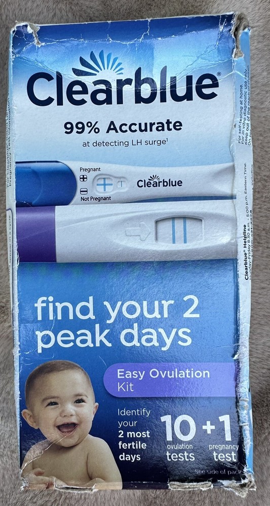NEW Clearblue Ovulation Starter Kit, 10 Ovulation & 1 Pregnancy Test