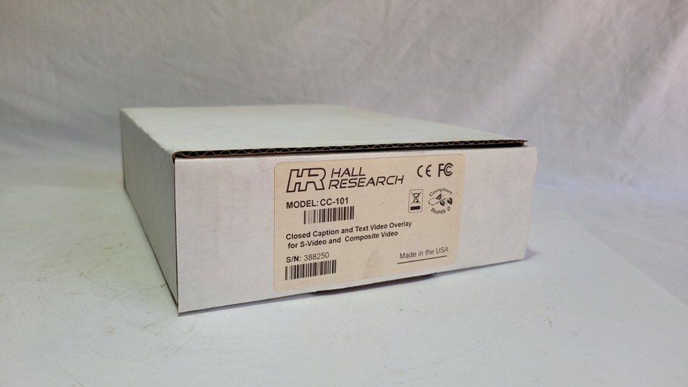 HALL RESEARCH CC-101 Closed Caption Decoder and Text Video Overlay
