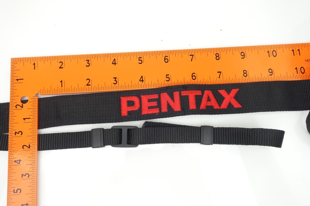 Pentax Adjustable Camera Neck Strap Black with Red Logo