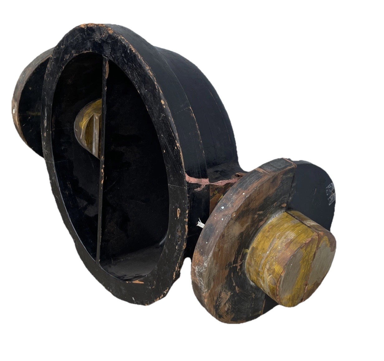 Large Vintage Industrial Wood Foundry Mold Pattern From Philadelphia Navy Yard