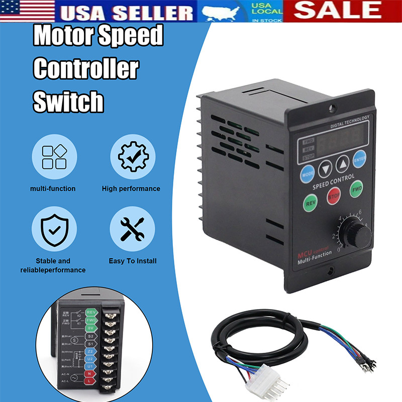 120W AC 110V Digital Motor Speed Control MCU Controller Target Value Settable 3A