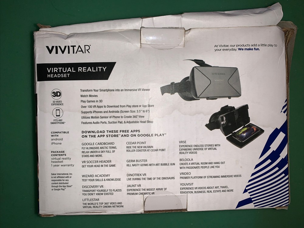 Vivitar Dream on Virtual Reality Headset VR160