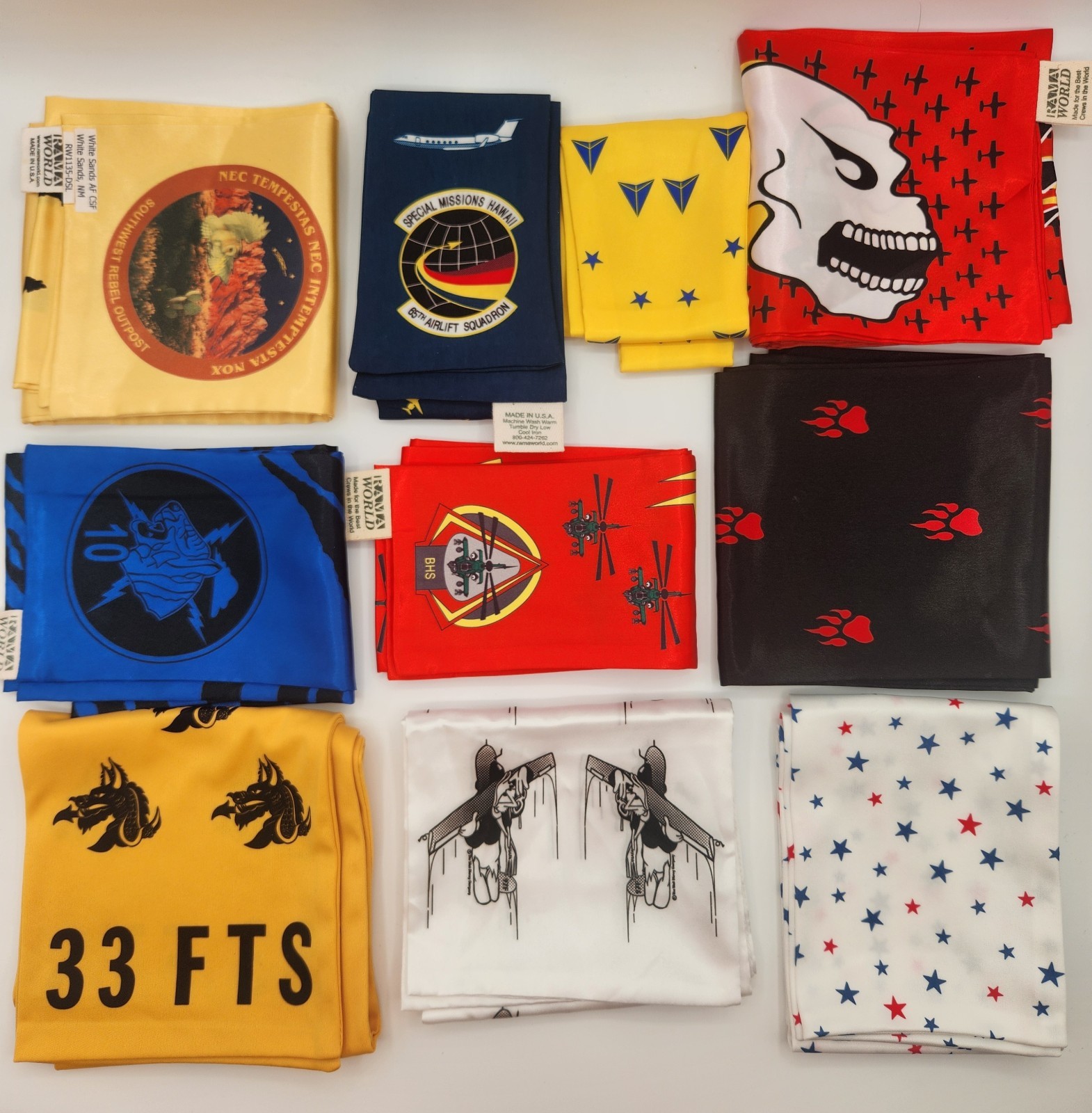 Vintage Military Aviation USAF Rakkel Rama World Flight Scarves Air Force Scarf