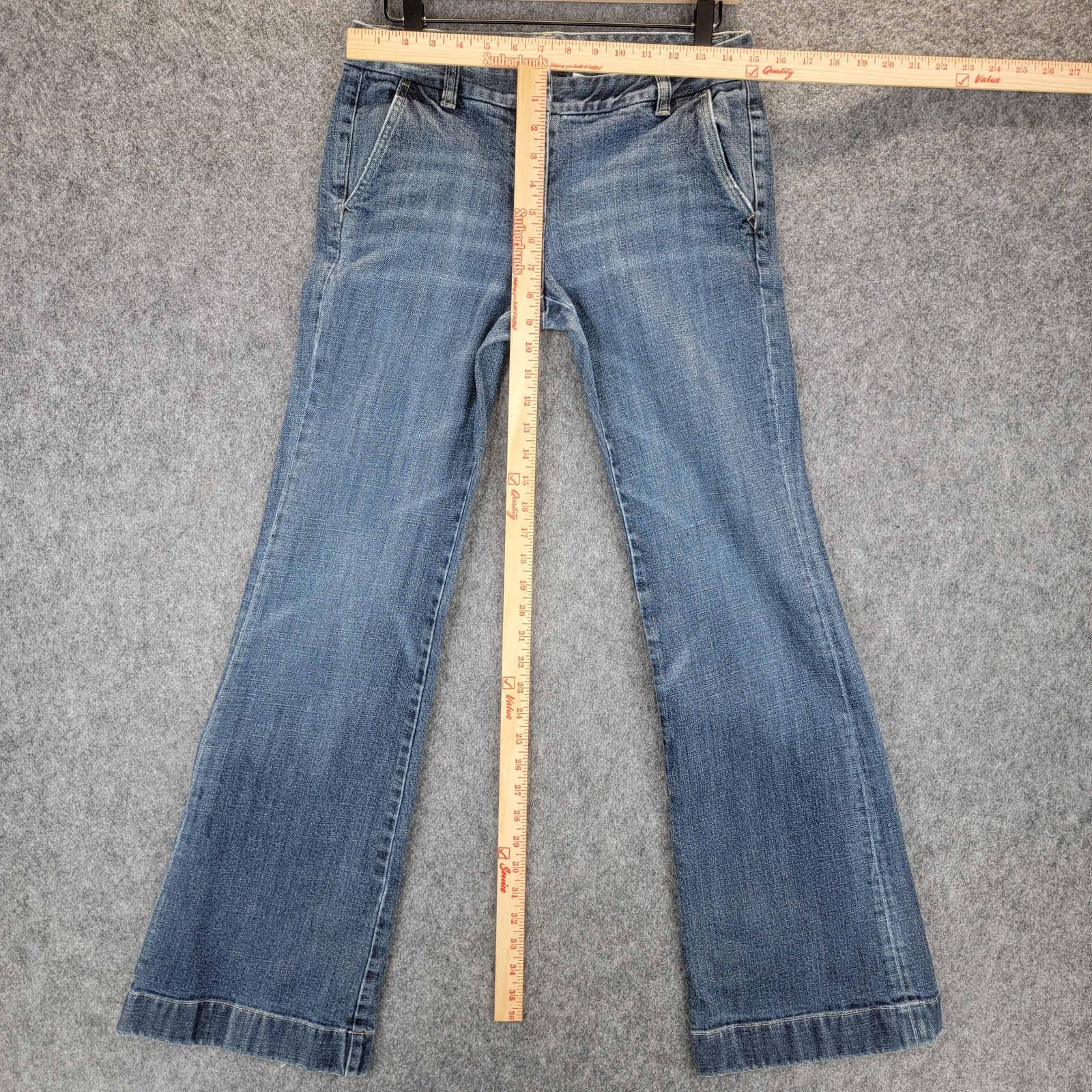 J Crew Jeans Womens 28 Blue Bootcut Denim Stretch Casual Low Rise Style 77624