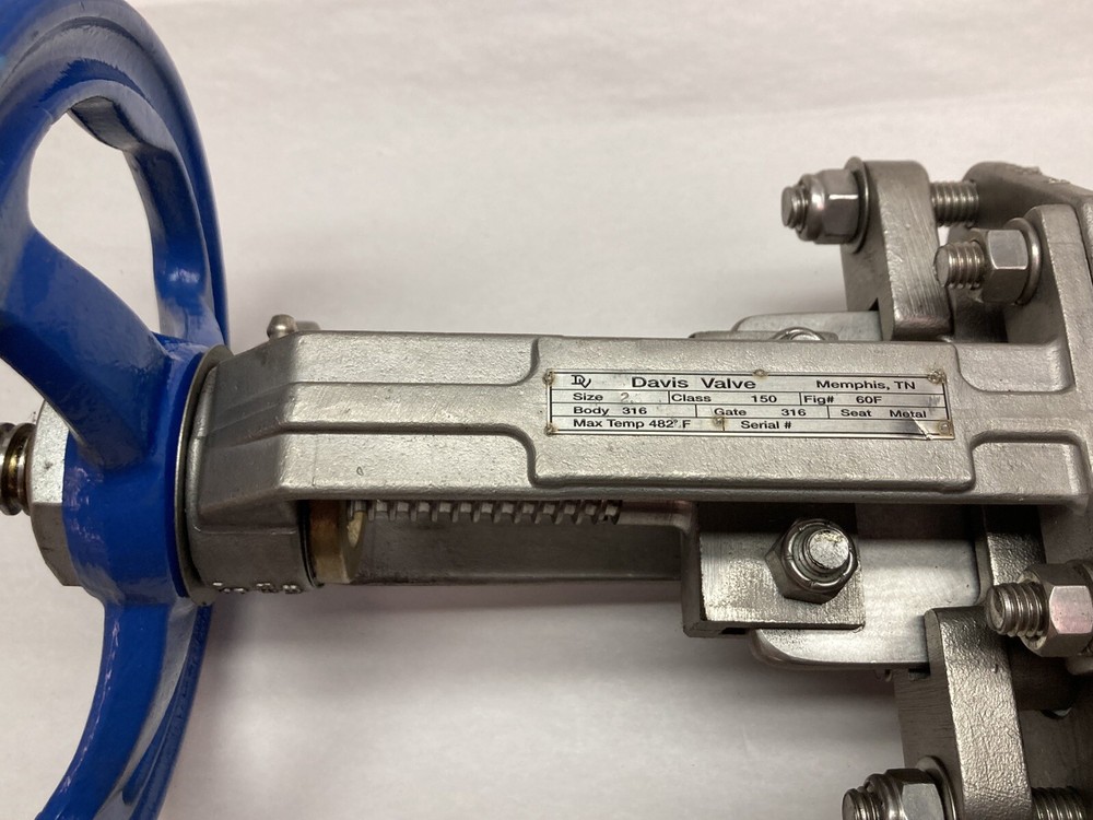 Davis,Class 150 60F,Knife Gate Valve Size 2.3