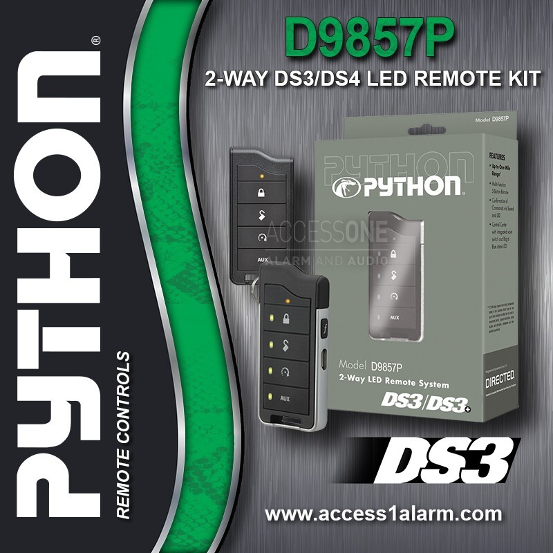 Python D9857P 2-Way LED 1-Mile Remote Control Kit With Antenna For DS3 and DS4