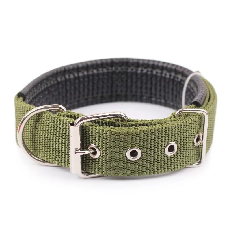 Adjustable Nylon Dog Collar for Small Medium Large Dogs Stylish Solid Pet Collar