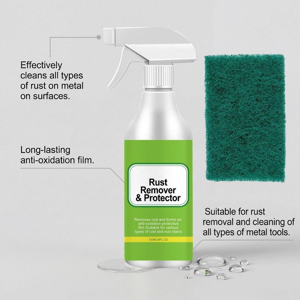 Rust Remover Spray Instant Metal Derusting Agent & Protector 120ml