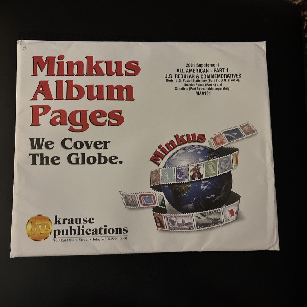 Minkus Album Pages - 2001 Suppl. 21. PagesAll American- Part 1 US Reg. & Comes