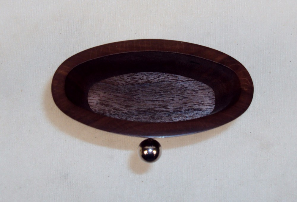 Solid Walnut Pencil Cup w/Magnetic Note Holder ~ Woodessen Executive Style