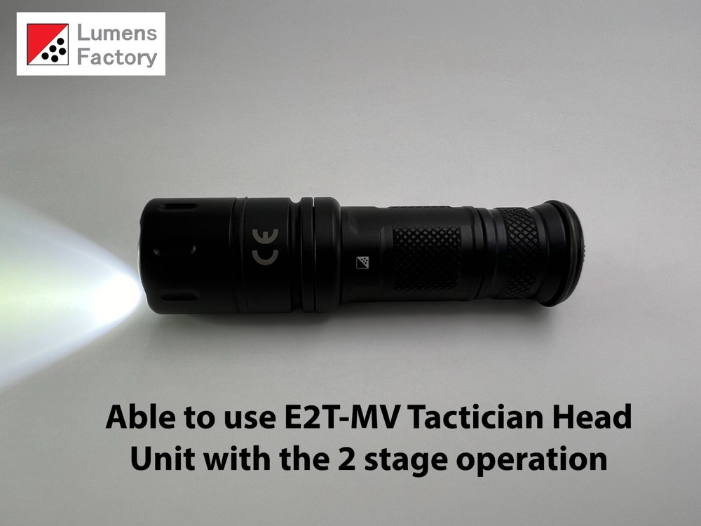 E1e Style 18350 Clipped Body. Surefire E Compatible. E1e E1L E1B. HA3 Black