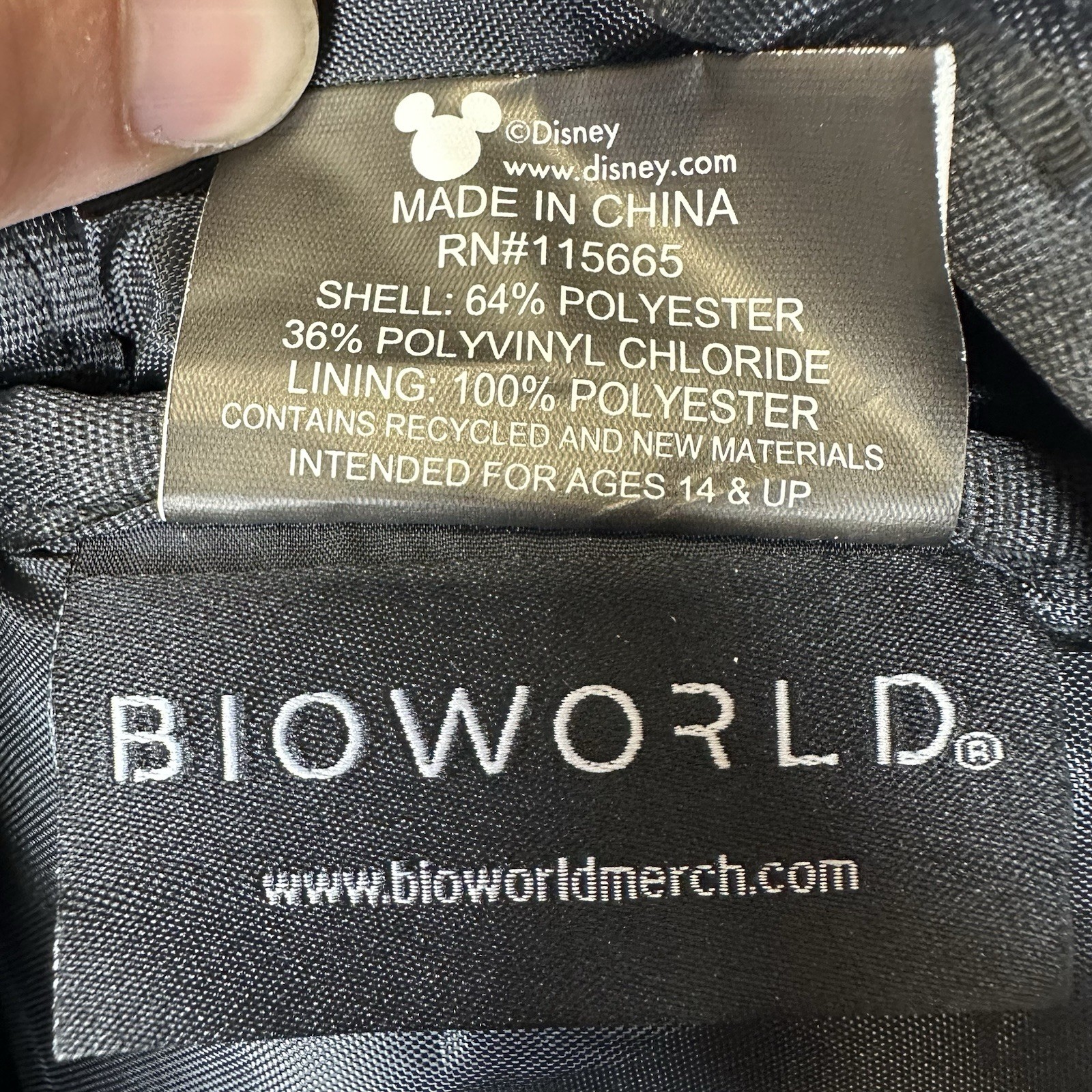 Disney Mickey Mouse All over Print Red+Black Small Backpack Bioworld 11 inch