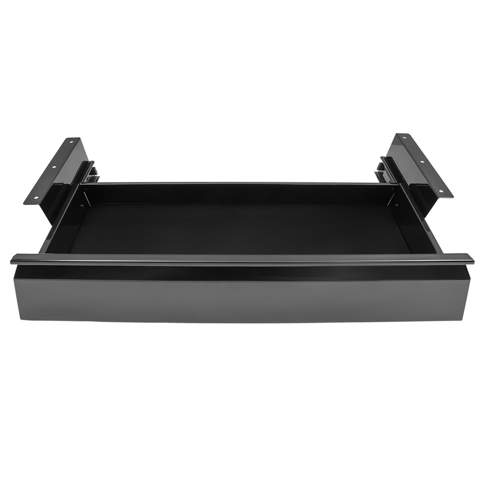 Black Sliding Pull-out Drawer Under Table Mounted Drawer Storage Box Organizer